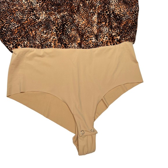 NWT L’AGENCE Women's XS Mariela Racer Bodysuit Animal Print - Picture 7 of 14